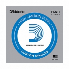 1-я Струна E (Ми) для акустической гитары D`Addario PL011 (USA) 0.011 сталь
