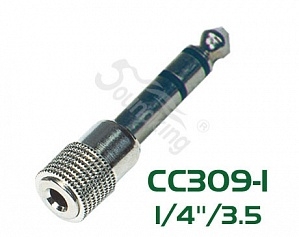 Разъем на кабель Soundking CC309-1 (6,35 - 3,5 мм) металл