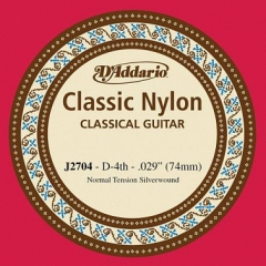 4-я Струна D (Ре) для классической гитары D`Addario J2704 (USA) нейлон