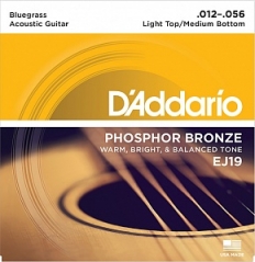 Струны D`Addaio EJ19 (USA) для акустической гитары 12-53