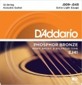 Струны для 12-струнной гитары D'Addario EJ41 Extra Light (USA)